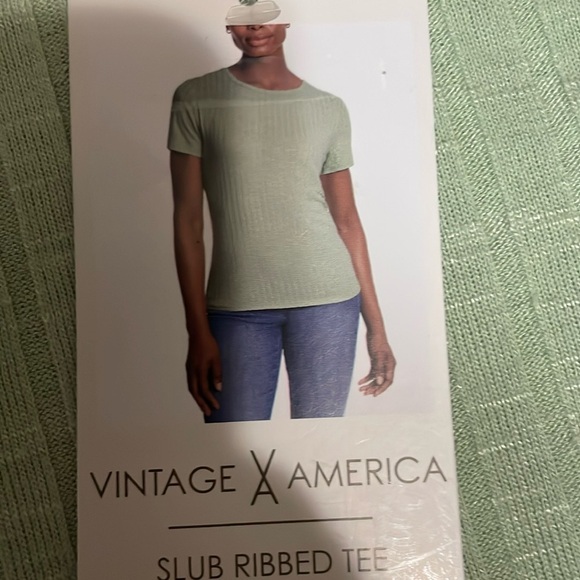 - Vintage America ladies ribbed tee - Picture 1 of 3